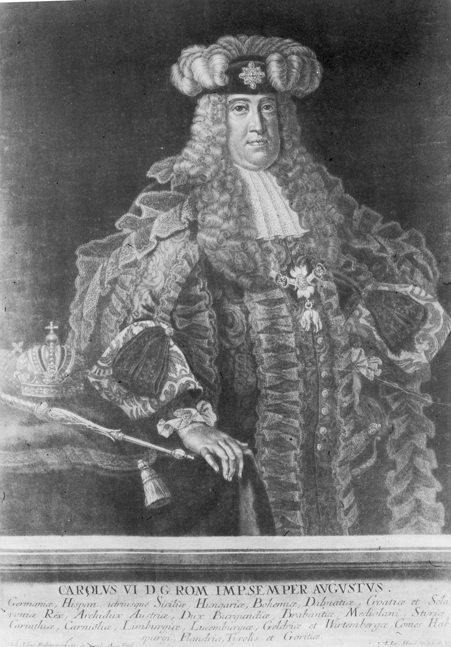 Charles VI (1685-1740), hellig romersk kejser af Johann Elias Ridinger or Riedinger