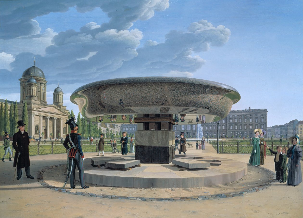 Tysk: Die Granitschale im Berliner Lustgarten Granitskålen ved Lustgarten, Berlin af Johann Erdmann Hummel