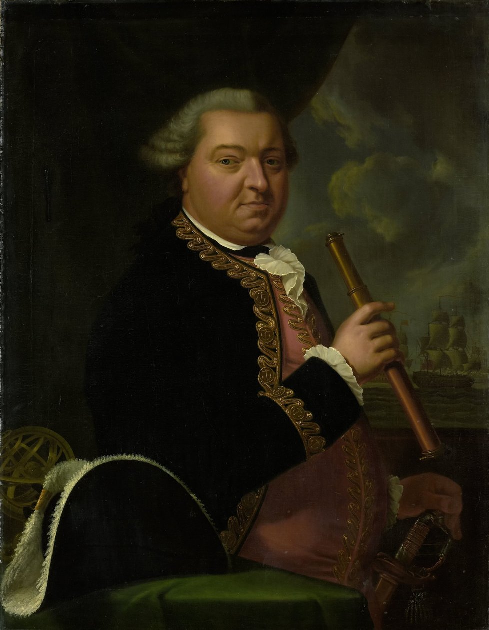 Willem Crul (1721-81), kontreadmiral af Johann Ernst Heinsius (copy after)