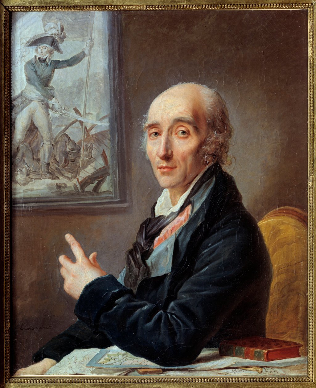 Portræt af Pierre Francois Charles Augereau (1757-1816) marechal fra Frankrig, hertug af Castiglione, der designer Thevenins maleri. Maleri af Johannet Heinsius (1740-1812) af Johann Ernst Heinsius