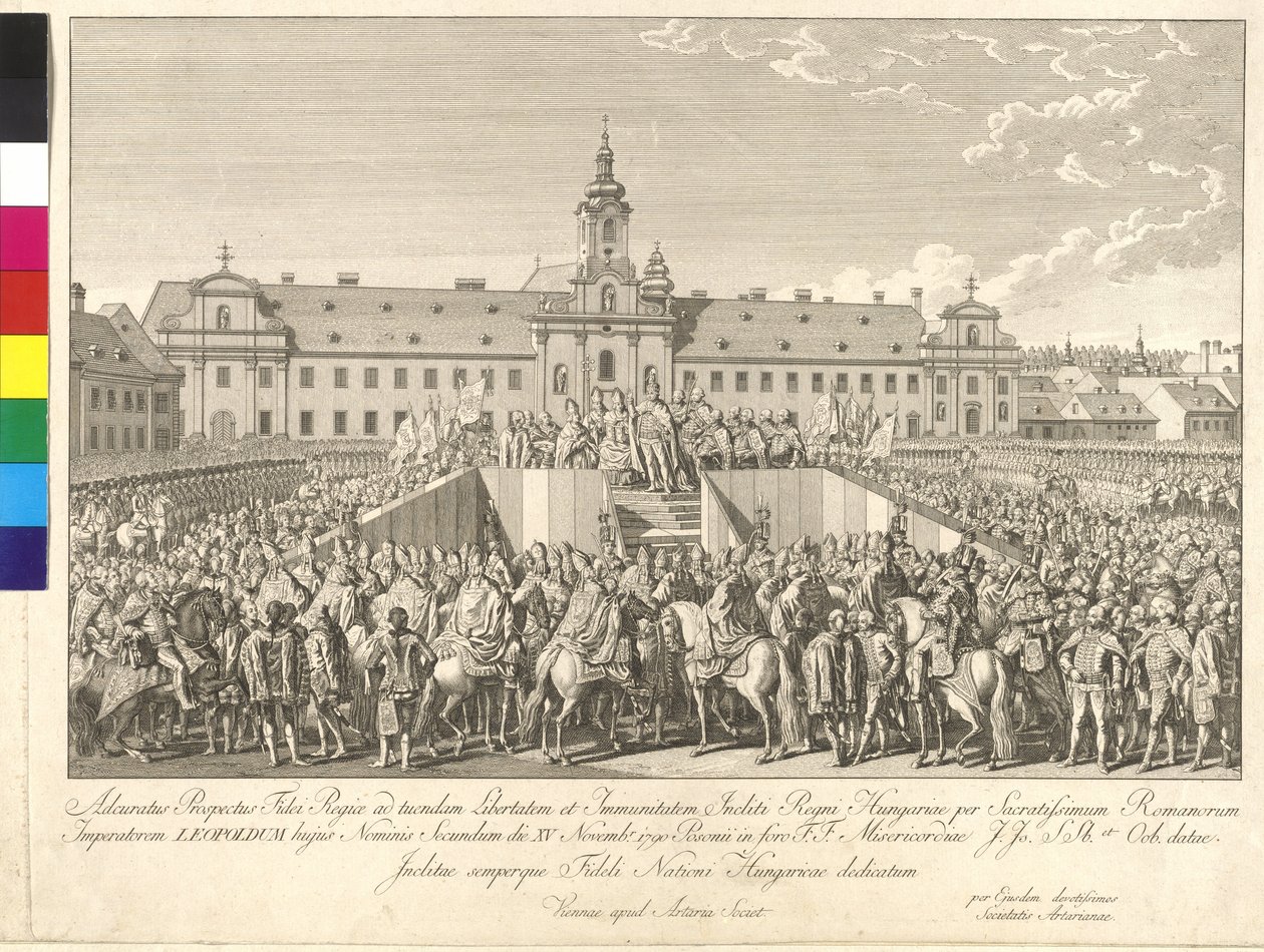 Kroning af kejser Leopold II til konge af Ungarn i Bratislava den 15. november 1790 af Johann Ernst Mansfeld