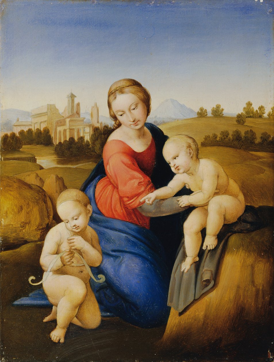 Madonna med Barn og Johannesknaben af Johann Evangelist Scheffer von Leonhardshoff
