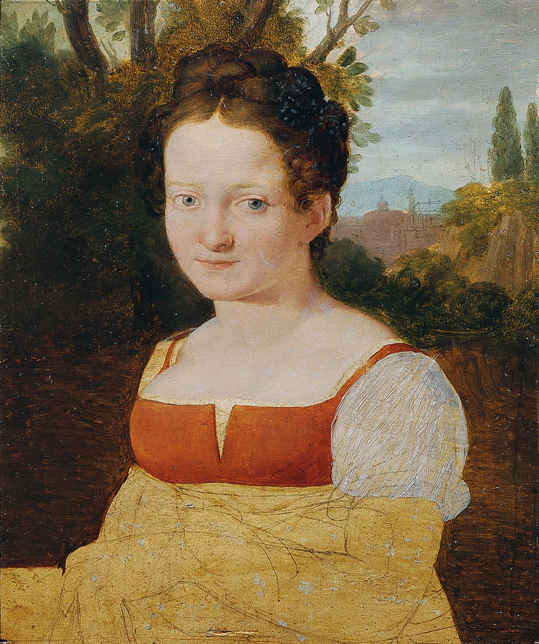 pige portræt af Johann Evangelist Scheffer von Leonhardshoff