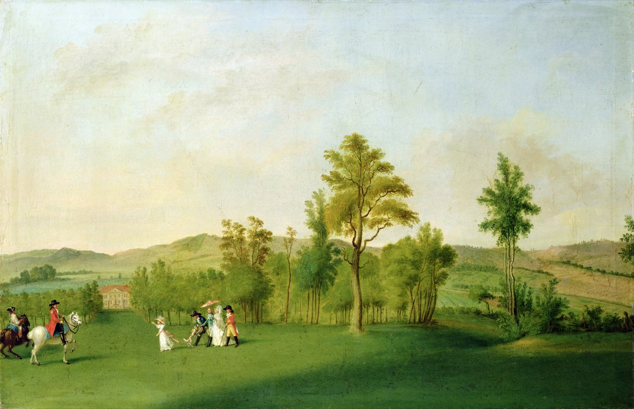 Landskab med figurer af Johann F.A. school of Tischbein
