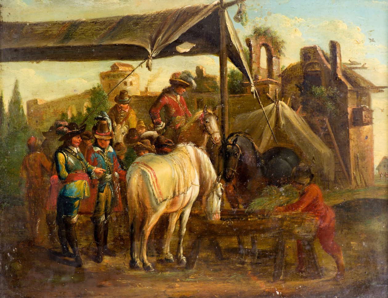 Et Hestemarked af Johann Friedrich (manner of) Morgenstern