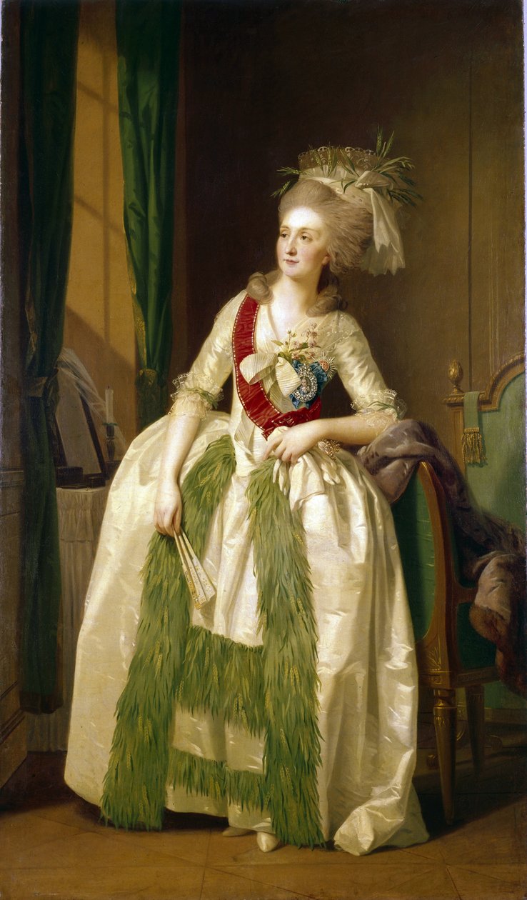 Portræt af prinsesse Natalya Vladimirovna Saltykova (1737-1812). (Portræt af prinsessen N.V. Saltykova). Maleri af Johann Friedrich August Tishbein (1750-1812), olie på lærred, ca. 1780. Tysk kunst af Johann Friedrich August Tischbein