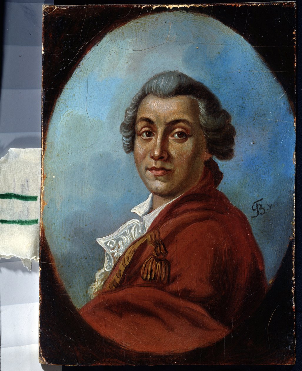 Portrait du poete Alexander Sumarokov (1717-1777) (Portræt af digteren Alexander Sumarokov). Maleri af Johann Friedrich August Tischbein (1750-1812). Huile sur toile af Johann Friedrich August Tischbein
