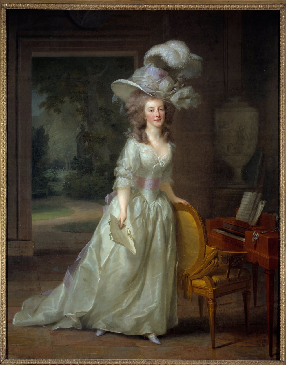 Portrait en pied af Frederique Louise Wilhelmine, prinsesse af Orange Nassau (1770-1819) Maleri af Friedrich Tischbein (1750-1812) 1788 Søn. 2,1x1,65 m Bordeaux, musee des Beaux Arts - Portræt i fuld længde af prinsesse Frederica Louise Wilhelmina af Orang af Johann Friedrich August Tischbein