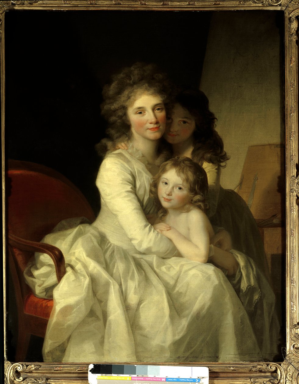 Sophie Muller og hendes to døtre Maleri af Johann Friedrich August Tischbein (1750-1812) 1792 omkring Paris, Museum of Decorative Arts af Johann Friedrich August Tischbein