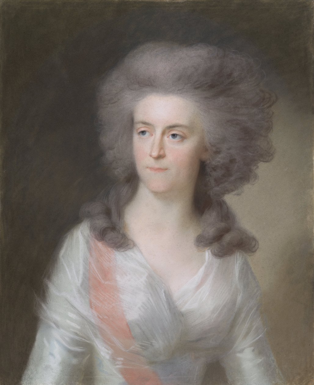 Wilhelmina af Preussen, prinsesse af Orange, 1785-95 (pastel på pergament) af Johann Friedrich August Tischbein
