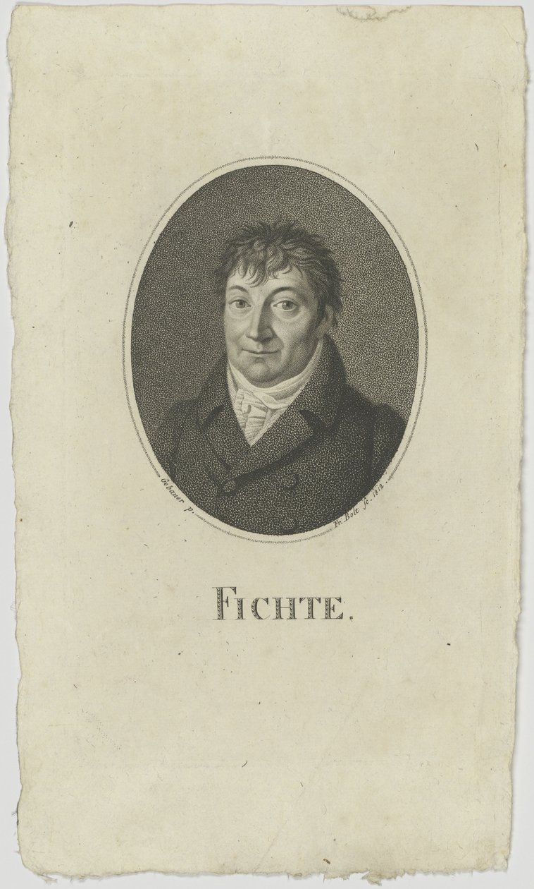 Portræt af Johann Gottlieb Fichte 1762-1814, 1812. af Johann Friedrich Bolt