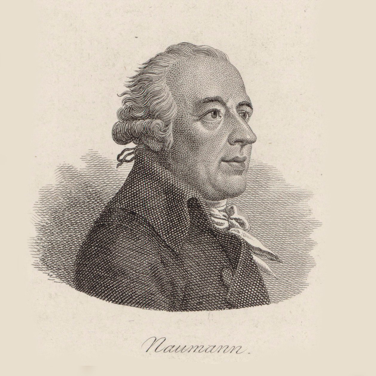Portræt af komponisten Johann Gottlieb Naumann 1741-1801. af Johann Friedrich Bolt