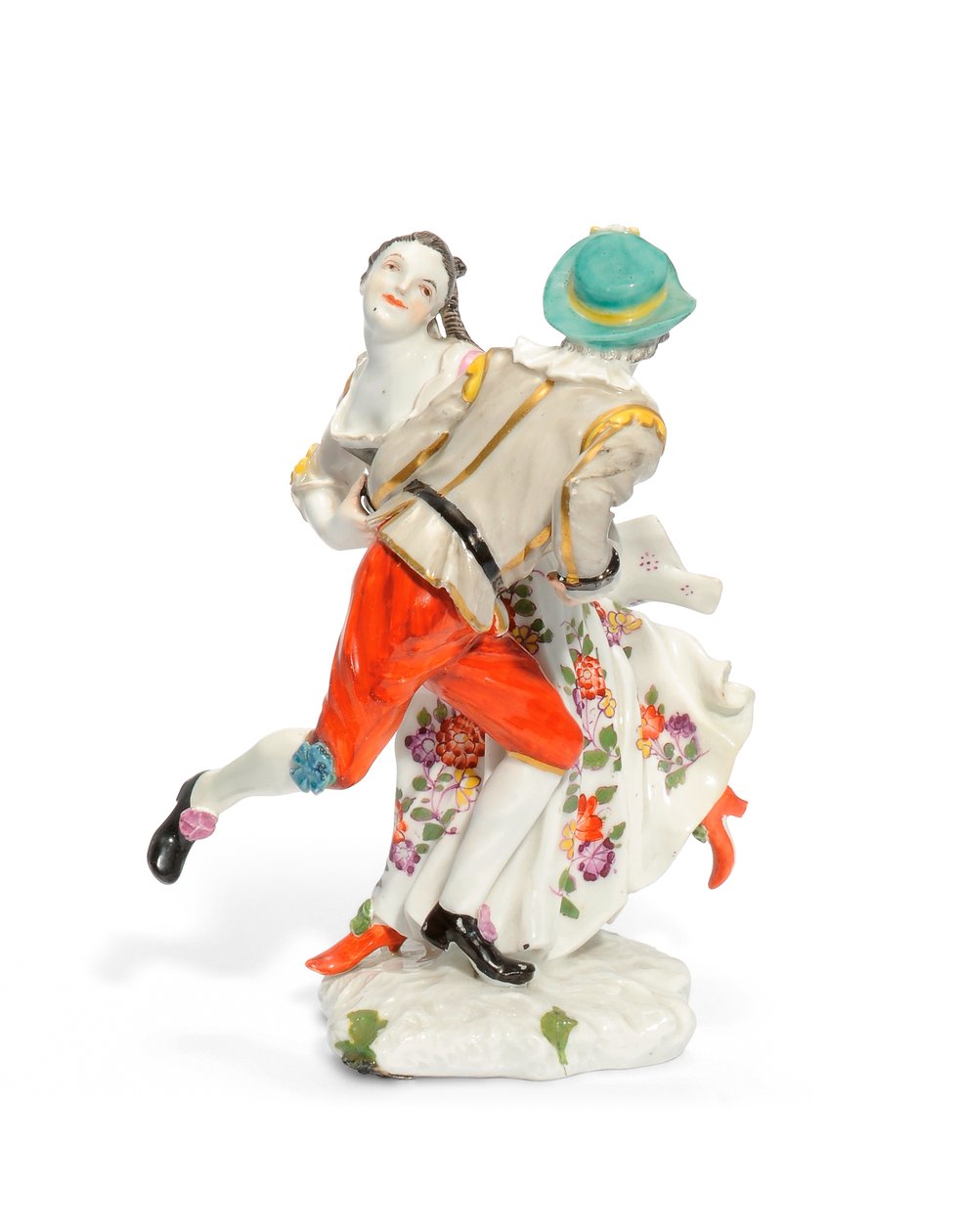 Meissen gruppe af tyrolske dansere, ca. 1740 (porcelæn) af Johann Friedrich Eberlein