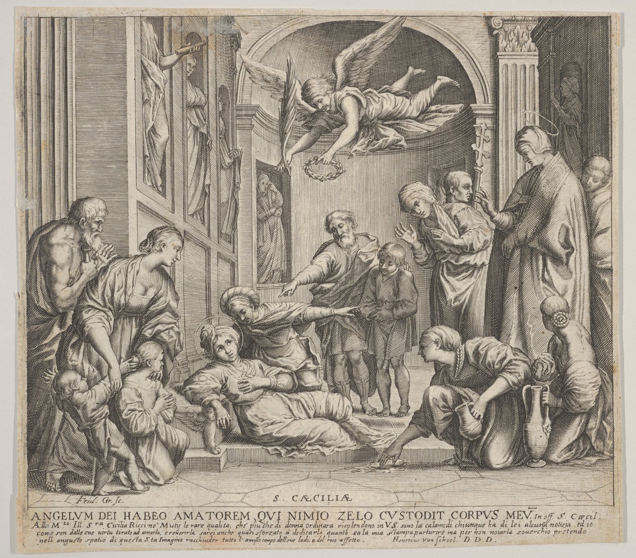 Sankt Cecilias død, ca. 1640-60. af Johann Friedrich Greuter