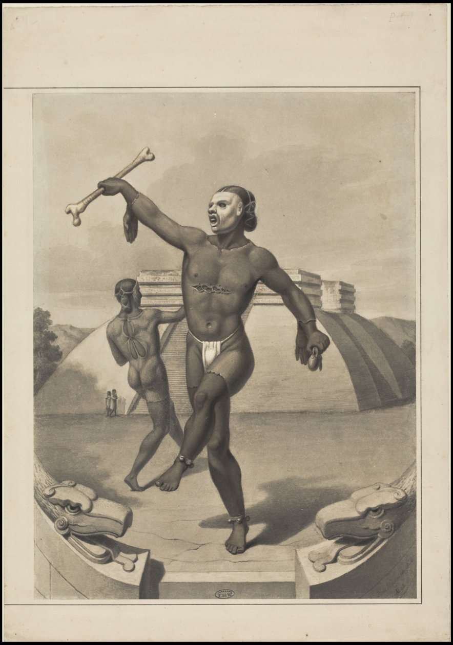 En samling af Waldecks originale kunstværk fra Mesoamerica, boks 10 af 22 af Johann Friedrich Maximilian von Waldeck