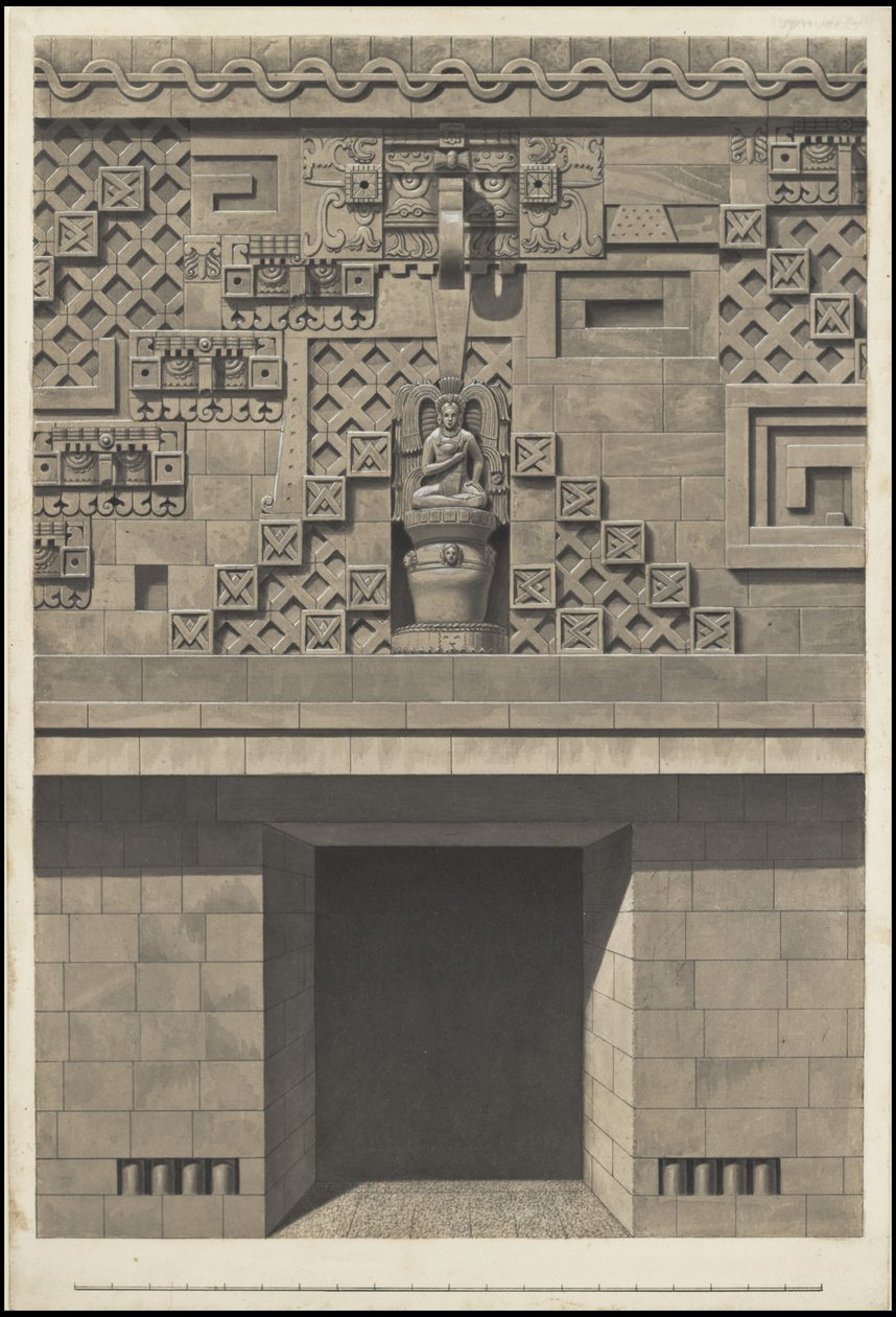 En samling af Waldecks originale kunstværk fra Mesoamerica, boks 17 af 22 af Johann Friedrich Maximilian von Waldeck