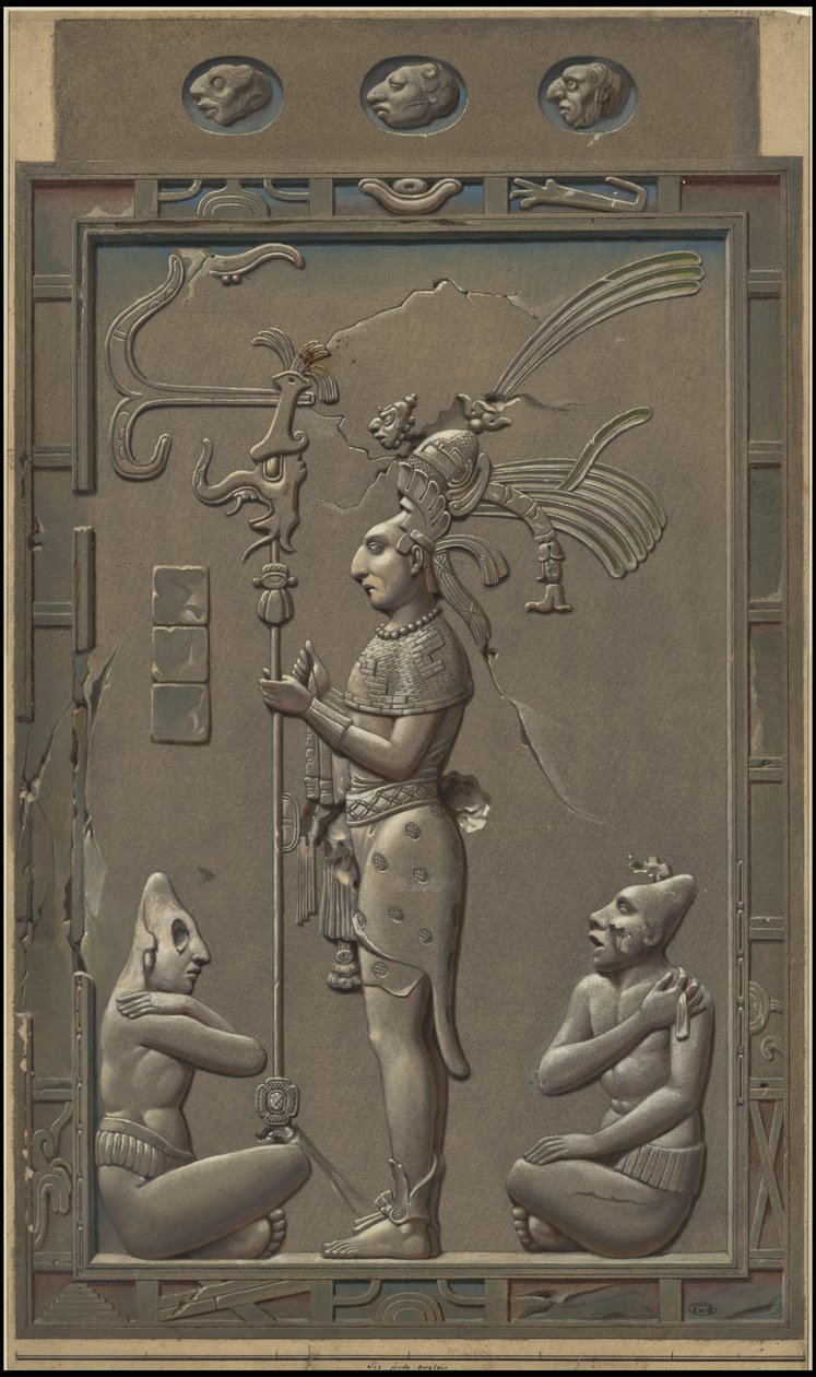 En samling af Waldecks originale kunstværk fra Mesoamerica, boks 20 af 22 af Johann Friedrich Maximilian von Waldeck