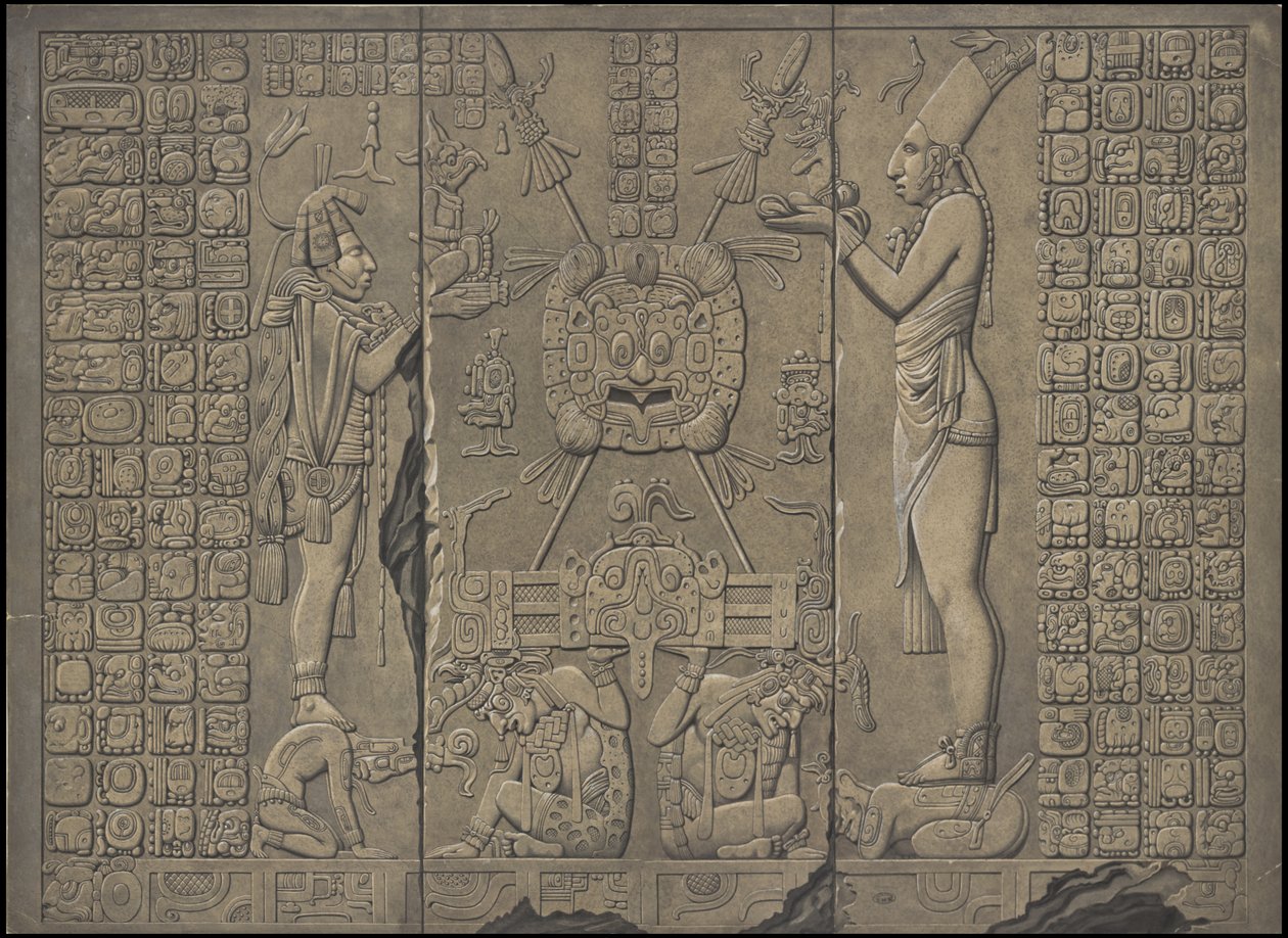 En samling af Waldecks originale kunstværk fra Mesoamerica, boks 20 af 22 af Johann Friedrich Maximilian von Waldeck