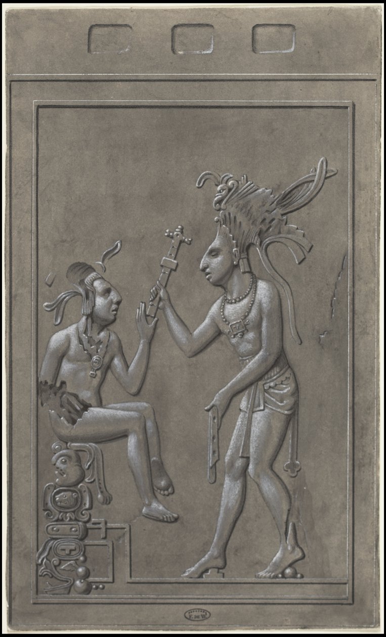 En samling af Waldecks originale kunstværk fra Mesoamerica, boks 2 af 22 af Johann Friedrich Maximilian von Waldeck