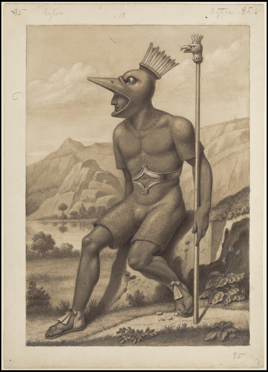 En samling af Waldecks originale kunstværk fra Mesoamerica, boks 3 af 22 af Johann Friedrich Maximilian von Waldeck