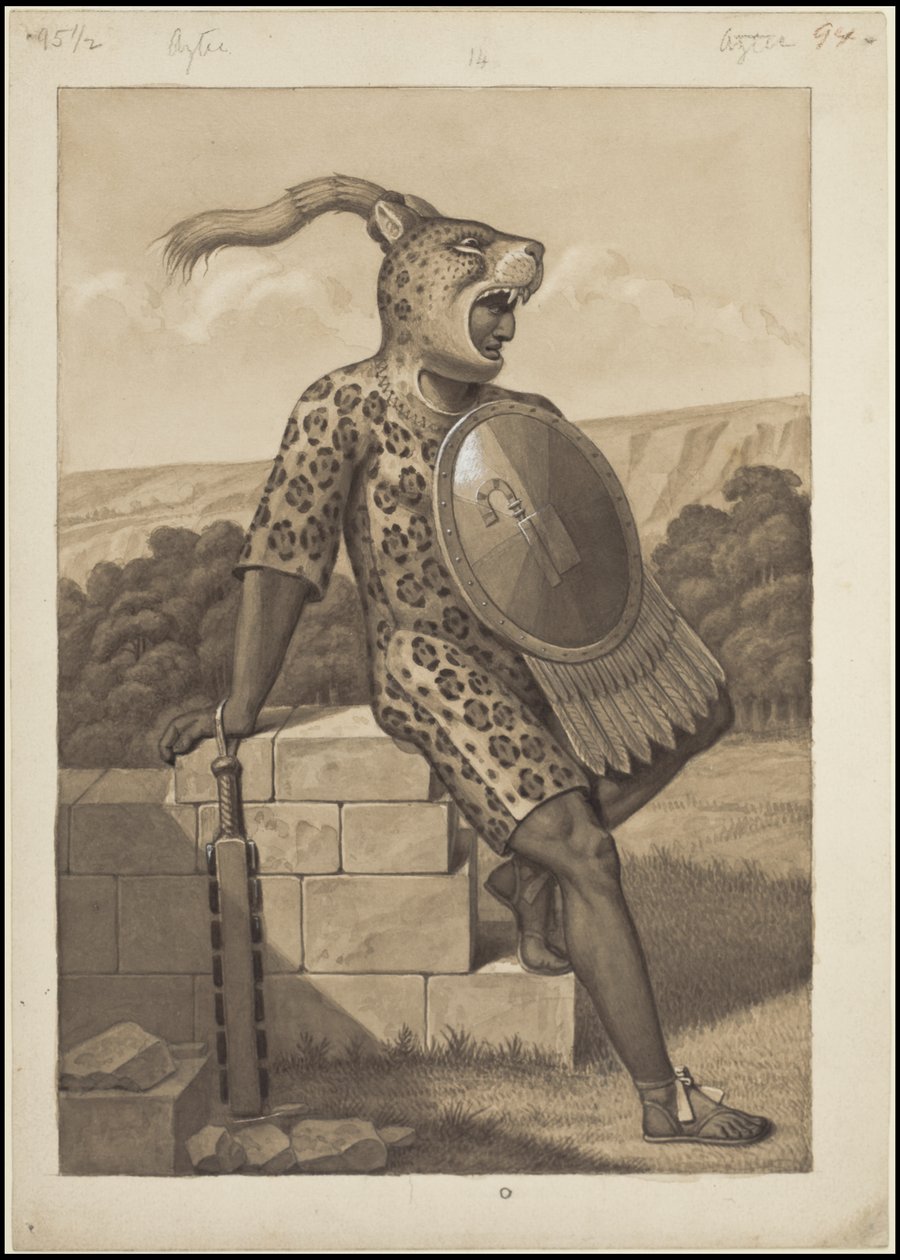 En samling af Waldecks originale kunstværk fra Mesoamerica, boks 3 af 22 af Johann Friedrich Maximilian von Waldeck