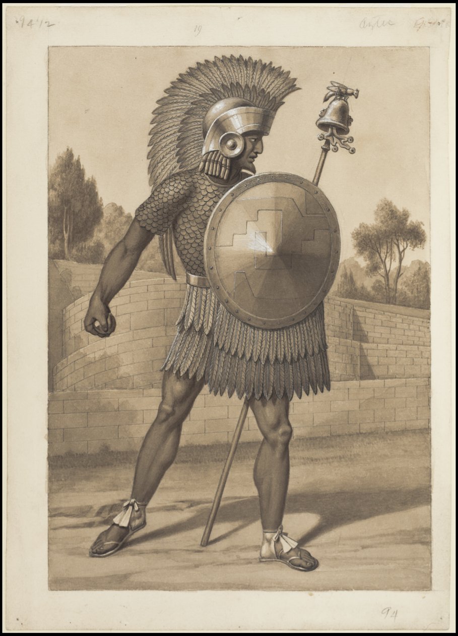 En samling af Waldecks originale kunstværk fra Mesoamerica, boks 3 af 22 af Johann Friedrich Maximilian von Waldeck