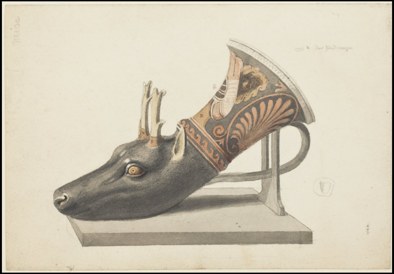 En samling af Waldecks originale kunstværk fra Mesoamerica, boks 4 af 22 af Johann Friedrich Maximilian von Waldeck