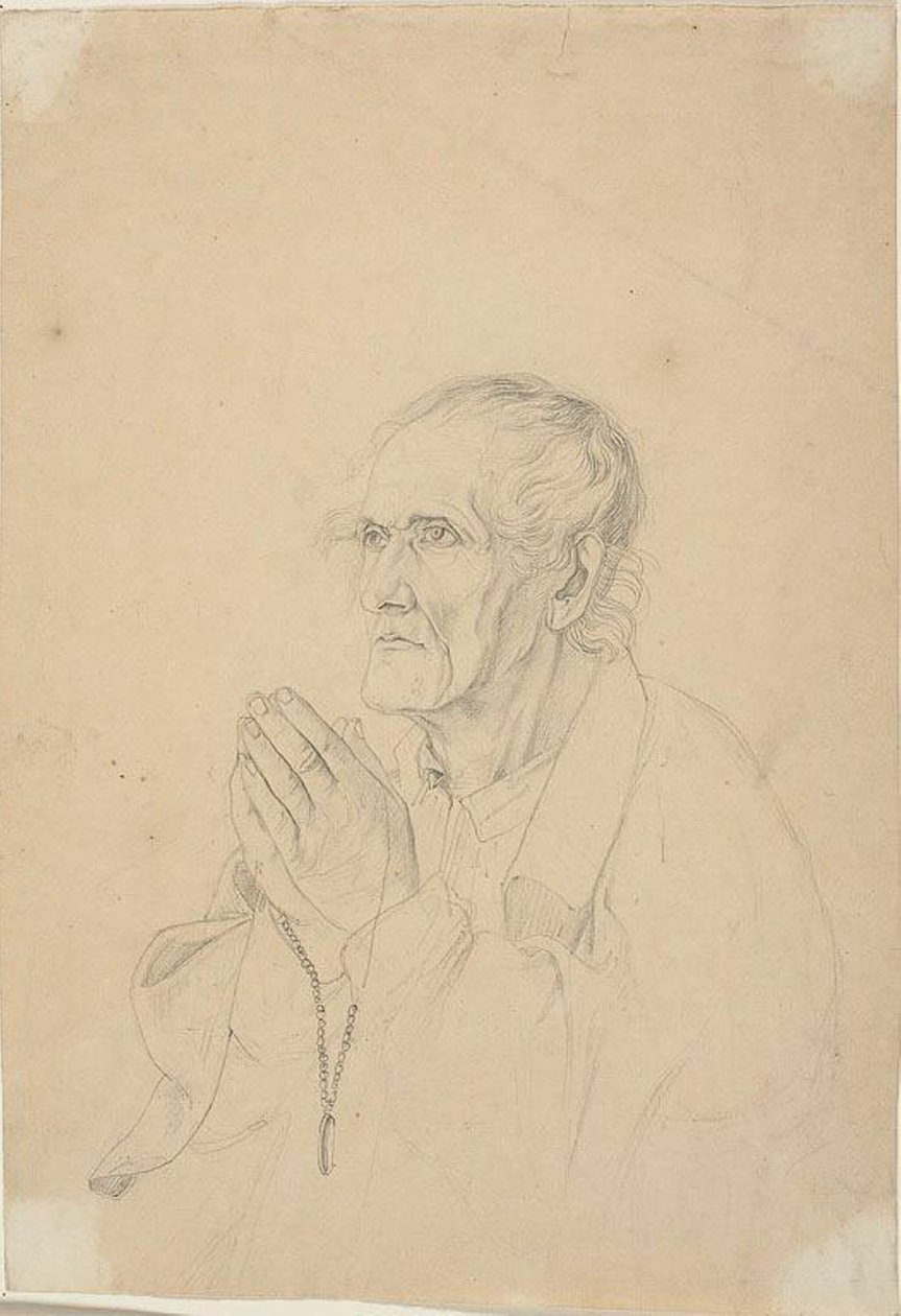 Gammel mand beder af Johann Friedrich Overbeck