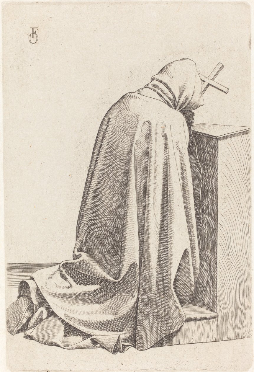 Bedende munk af Johann Friedrich Overbeck