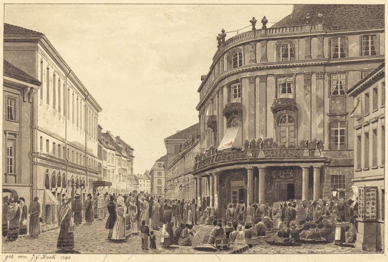 Udsigt over Muhlendamm af Johann Friedrich Stock