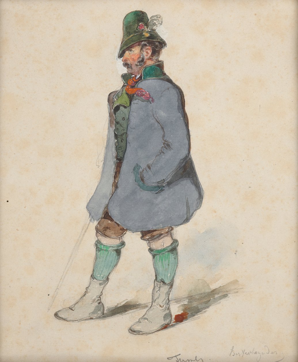 Bonde i Berchtesgadnerdragt af Johann Friedrich Treml