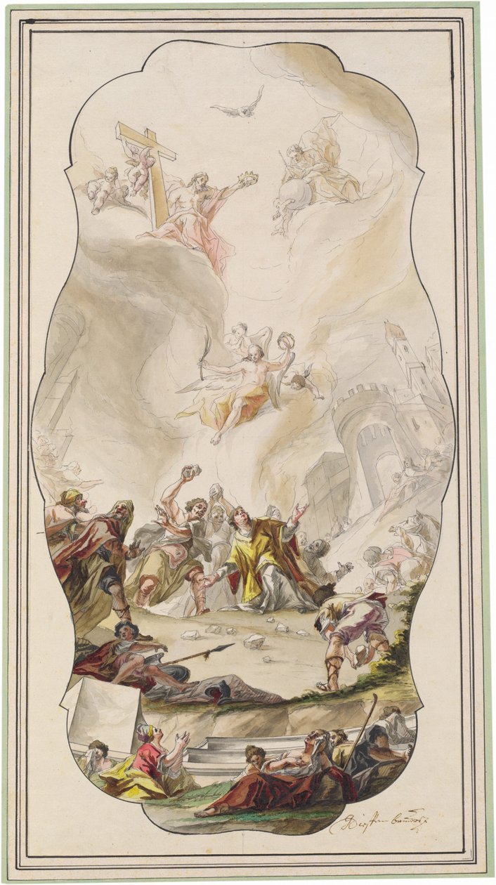 Steningen af Sankt Stefan af Johann Georg Dieffenbrunner