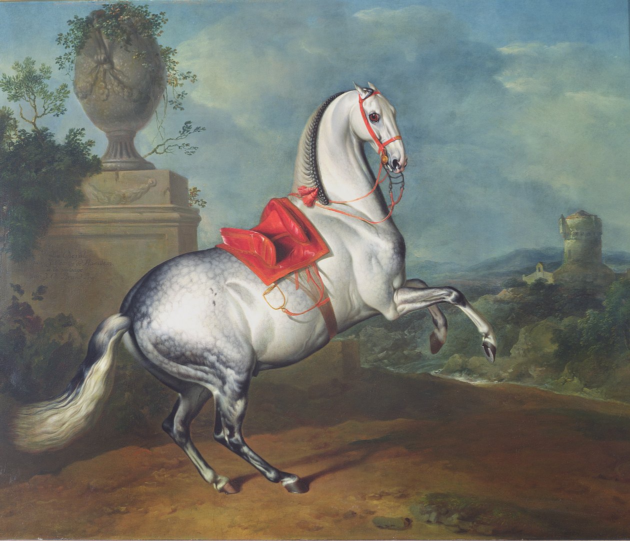 Den dapple grå galoperende af Johann Georg Hamilton