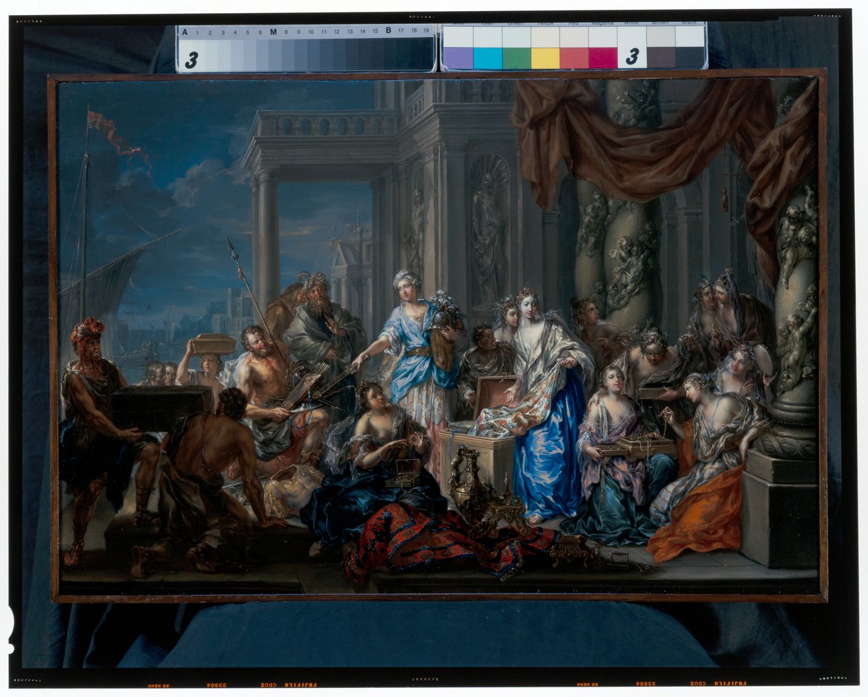 Akhilleus Lycomedeen tyttärien joukossa af Johann Georg Platzer