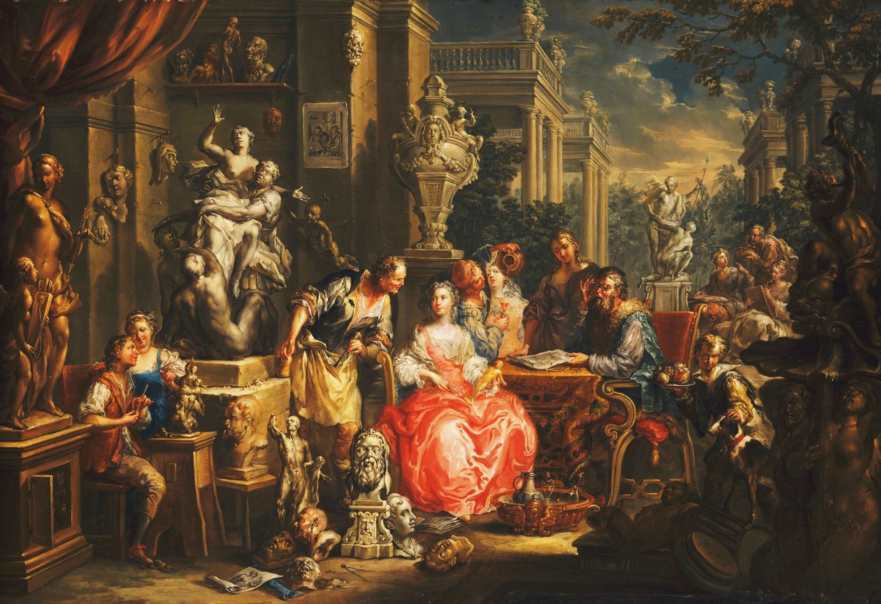 En allegori over billedkunsten, af Johann Georg Platzer