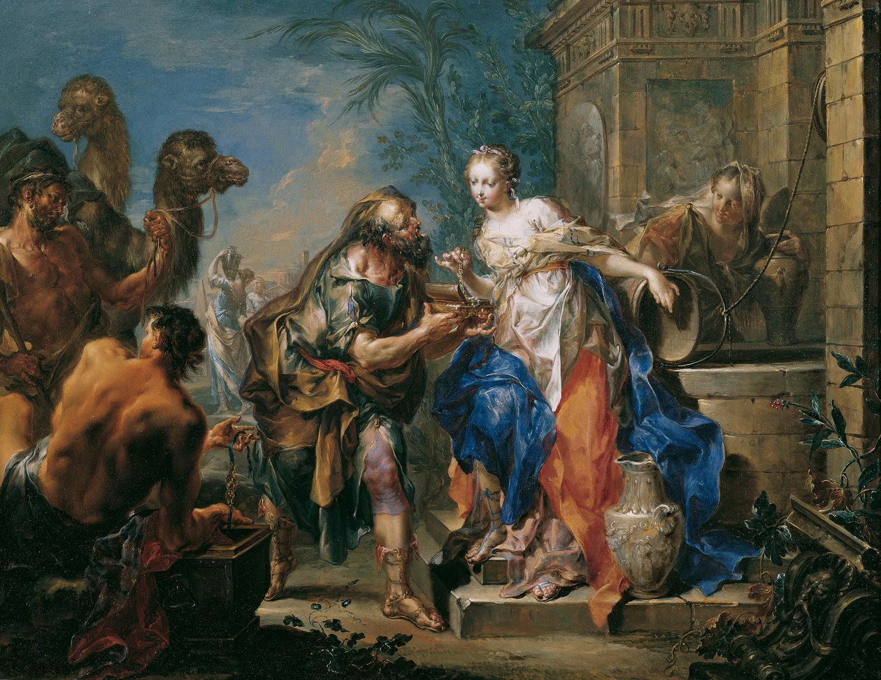 Rebecca am Brunnen af Johann Georg Platzer