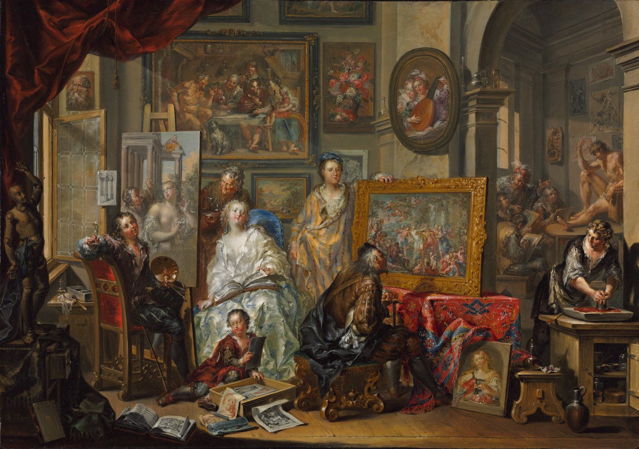 Kunstnerens Atelier af Johann Georg Platzer