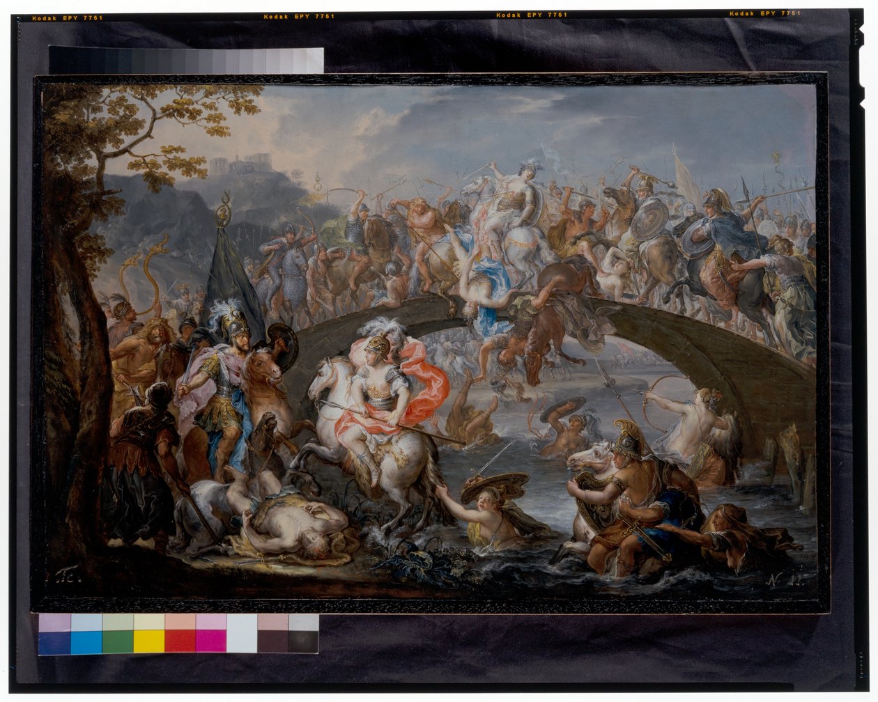 Slaget ved Amazonerne af Johann Georg Platzer