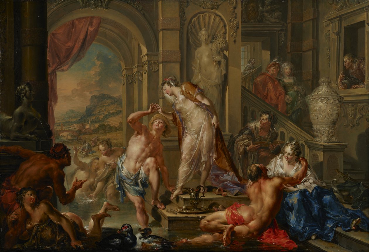 Årstidernes fornøjelser: Sommer, ca. 1730 (olie på kobber) af Johann Georg Platzer