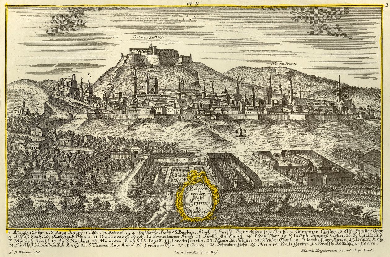 Brno, c1740. af Johann Georg Ringlin