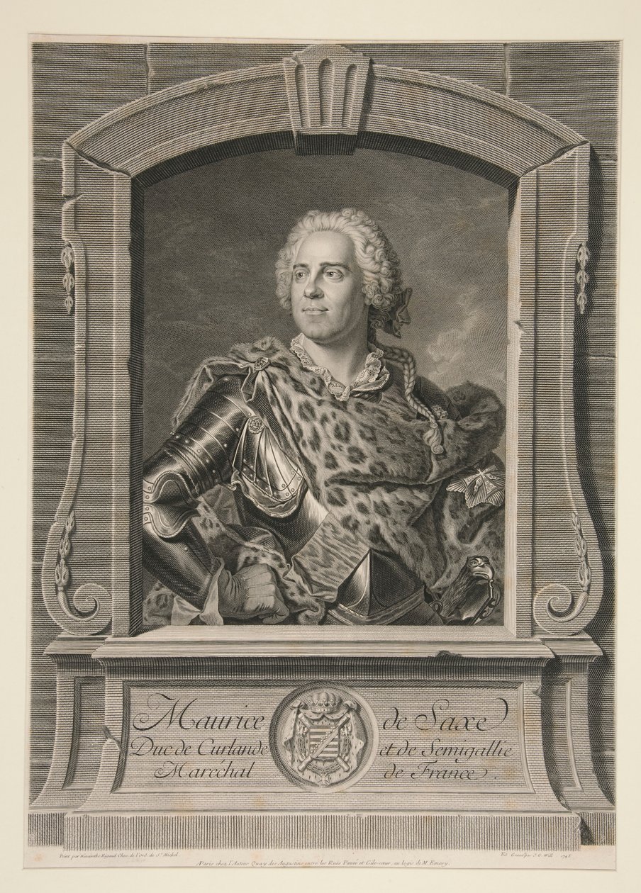 Maurice af Sachsen, hertug af Curland og Semigallia, marskal af Frankrig af Johann Georg Wille
