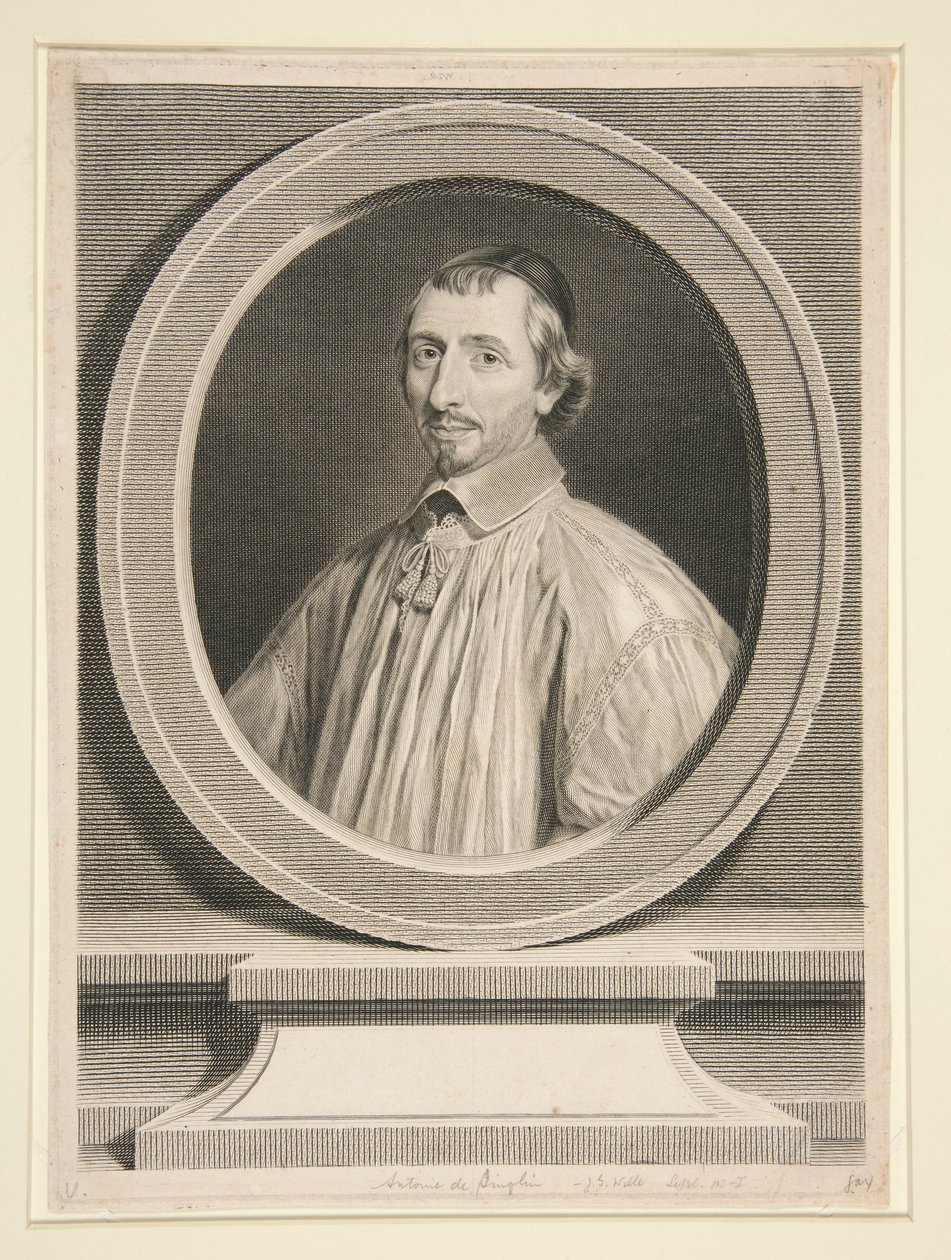 Portræt af Antoine de Singlin af Johann Georg Wille