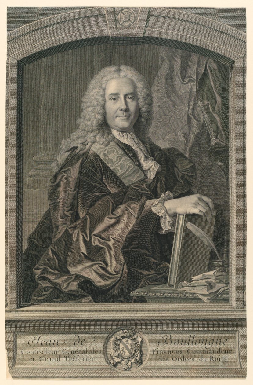 Portræt af Jean de Boullongne af Johann Georg Wille