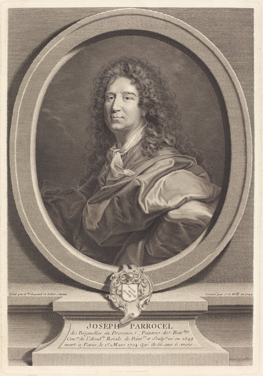 Joseph Parrocel af Johann Georg Wille after Hyacinthe Rigaud