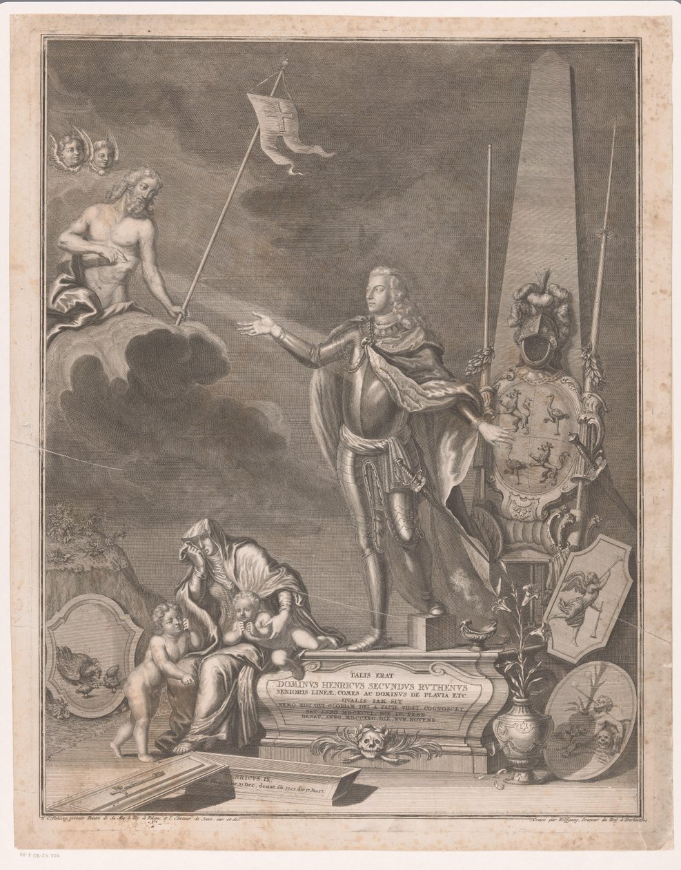 Monument til Heinrich II von Reuss-Obergreiz af Johann Georg Wolffgang