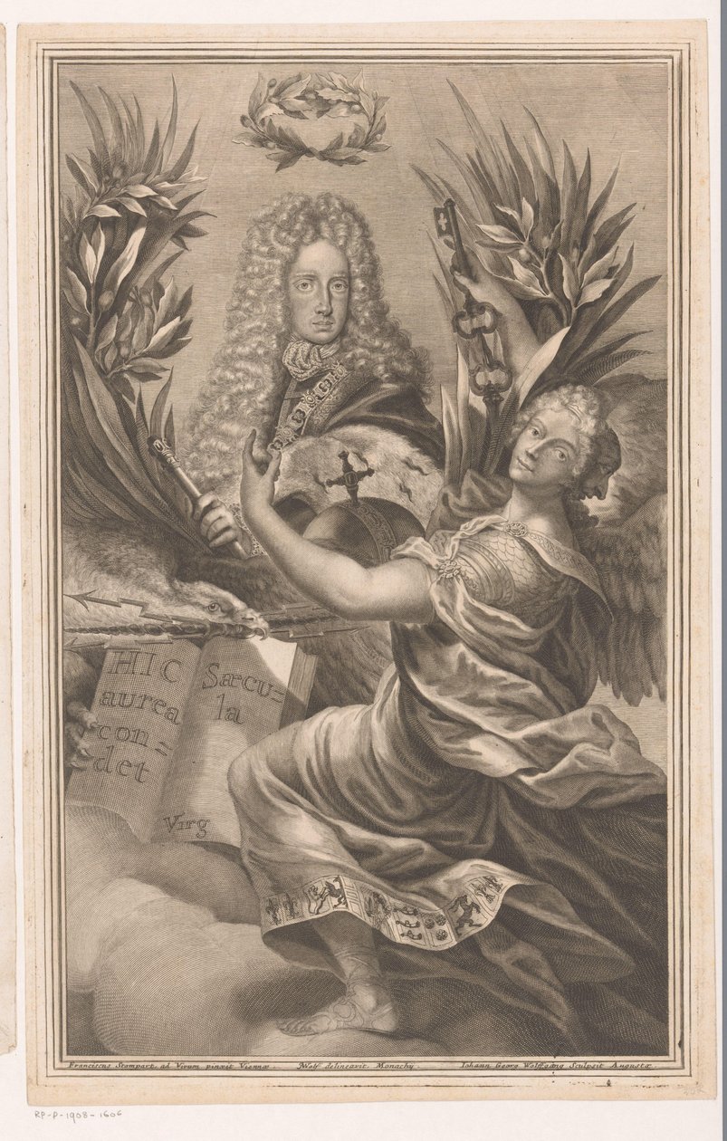 Portræt af en monark, muligvis Charles VI, hellig romersk kejser af Johann Georg Wolffgang