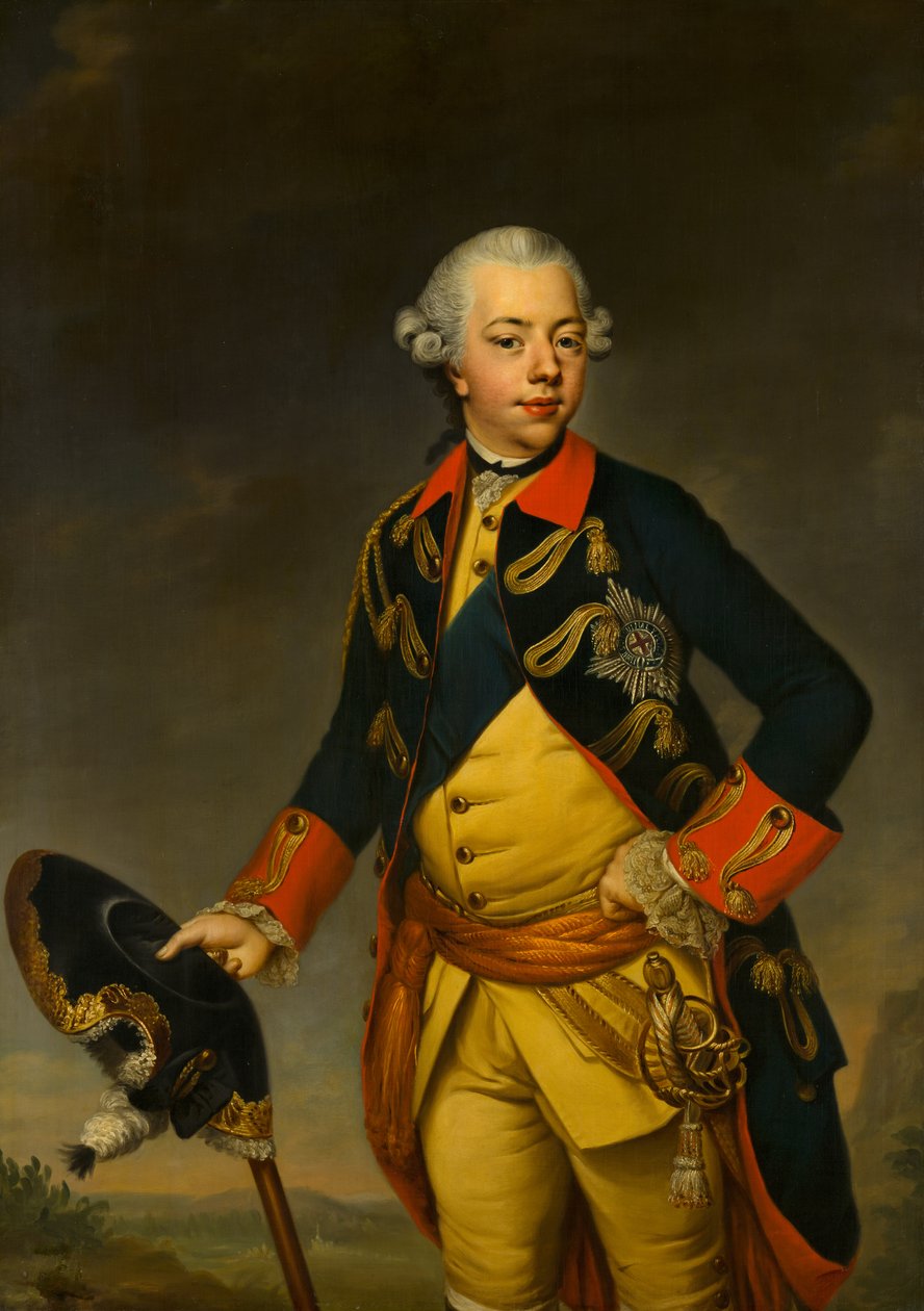 Portræt af Stadholder William V af Johann Georg Ziesenis