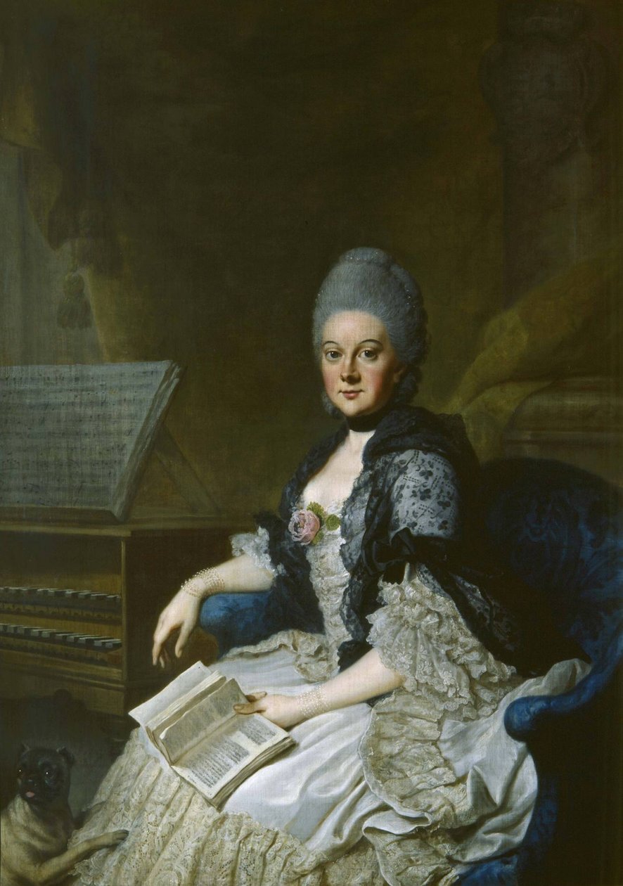 Hertuginde Anna Amalia af Brunswick-Wolfenbüttel 1739-1807 af Johann Georg Ziesenis the Younger