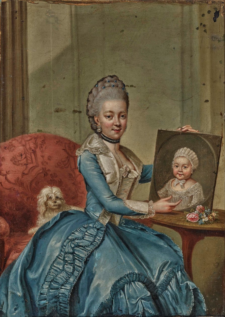 Friederike Caroline Luise af Hessen-Darmstadt 1752-1782, hertuginde af Mecklenburg-Strelitz. af Johann Georg Ziesenis the Younger