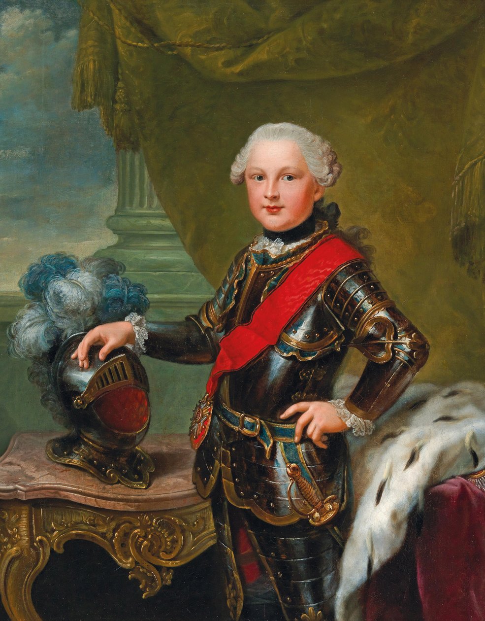 Portræt af Charles II august 1746-1795, hertug af Zweibrücken, ca 1757. af Johann Georg Ziesenis the Younger
